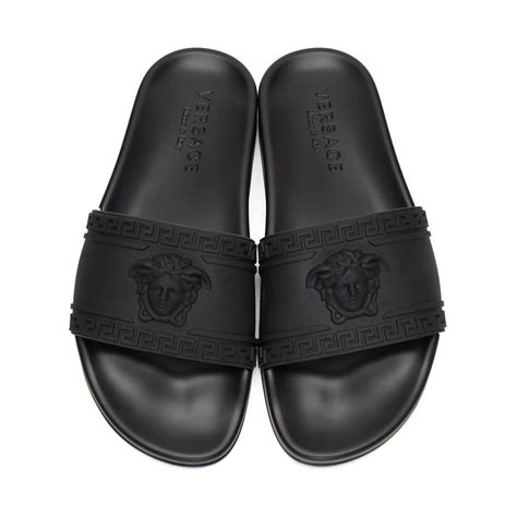 mens versace medusa slides|versace medusa platform pumps.